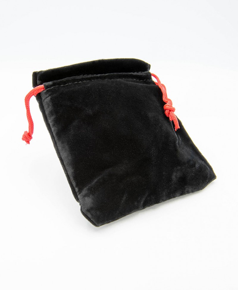 Black Velvet Pouches with red draw string