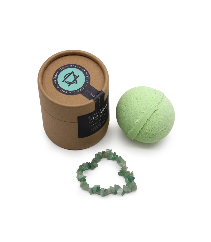 Green Adventurine Crystal Jewellery Bath Bomb