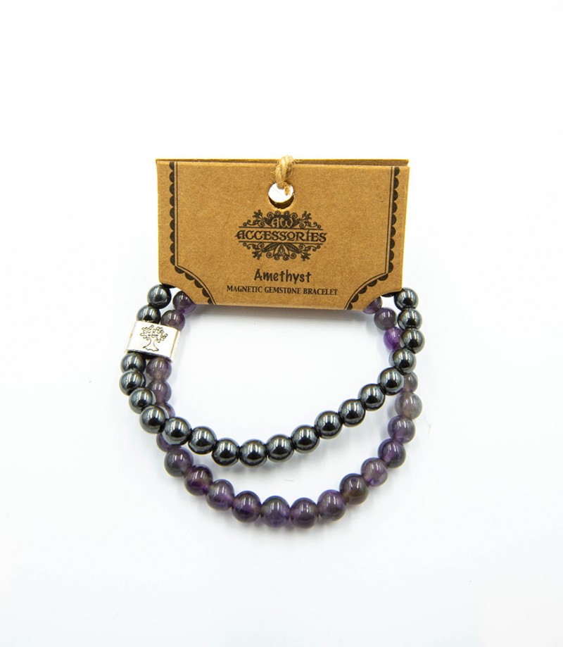 Amethyst Magnetic Bracelet