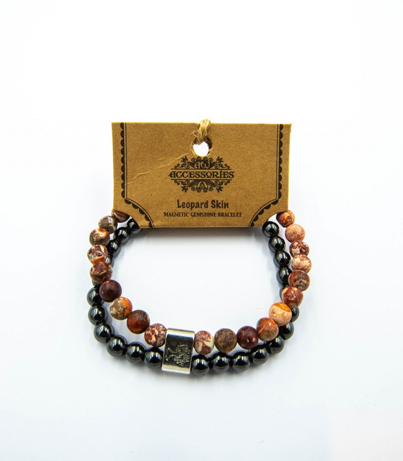 Leopard Skin Jasper Magnetic Bracelet