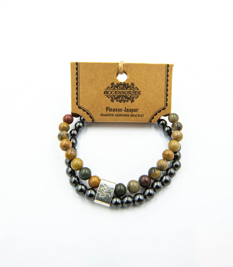 Picasso Jasper Magnetic Bracelet
