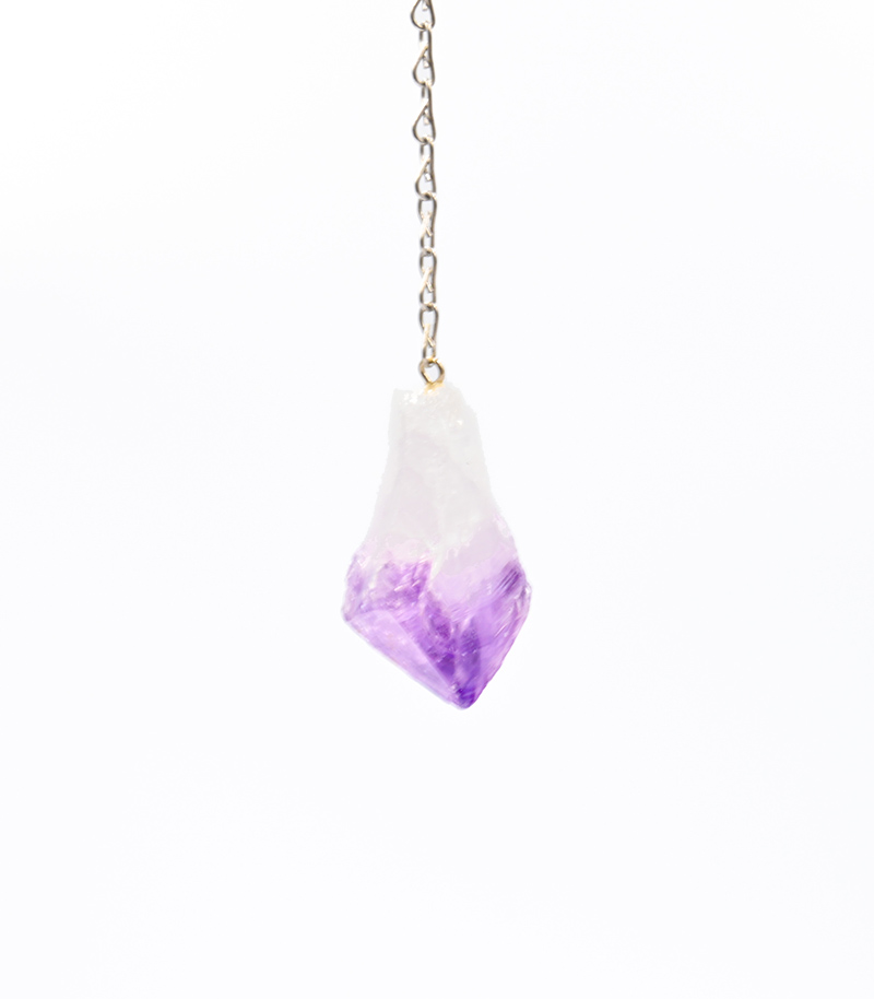 Rough Stone Amethyst Pendulum