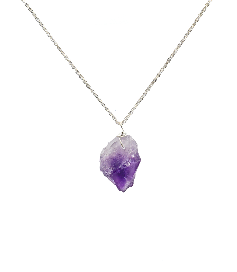 Amethyst Rough Stone Necklace