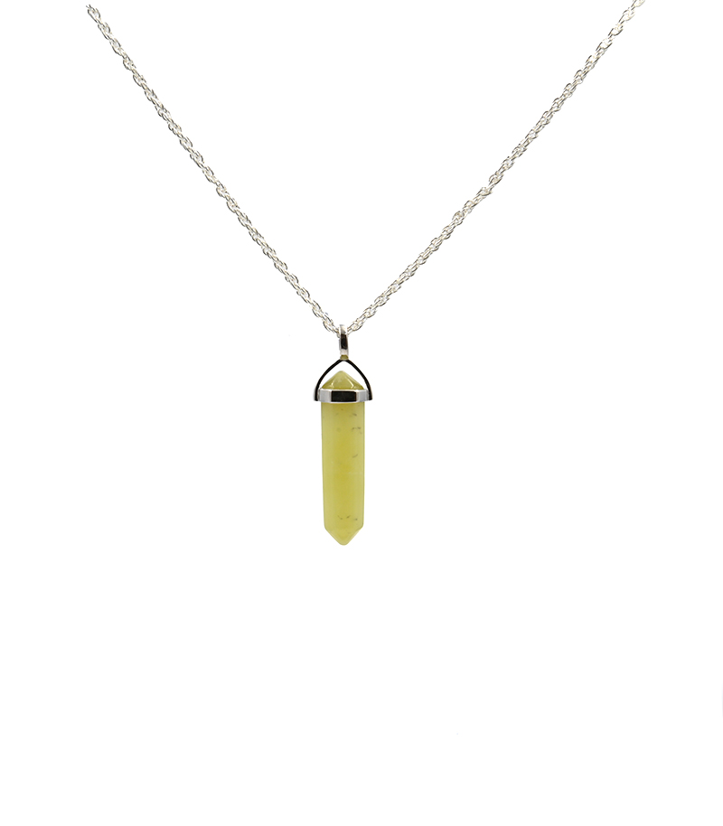 New Serpentine Jade Point Pendant