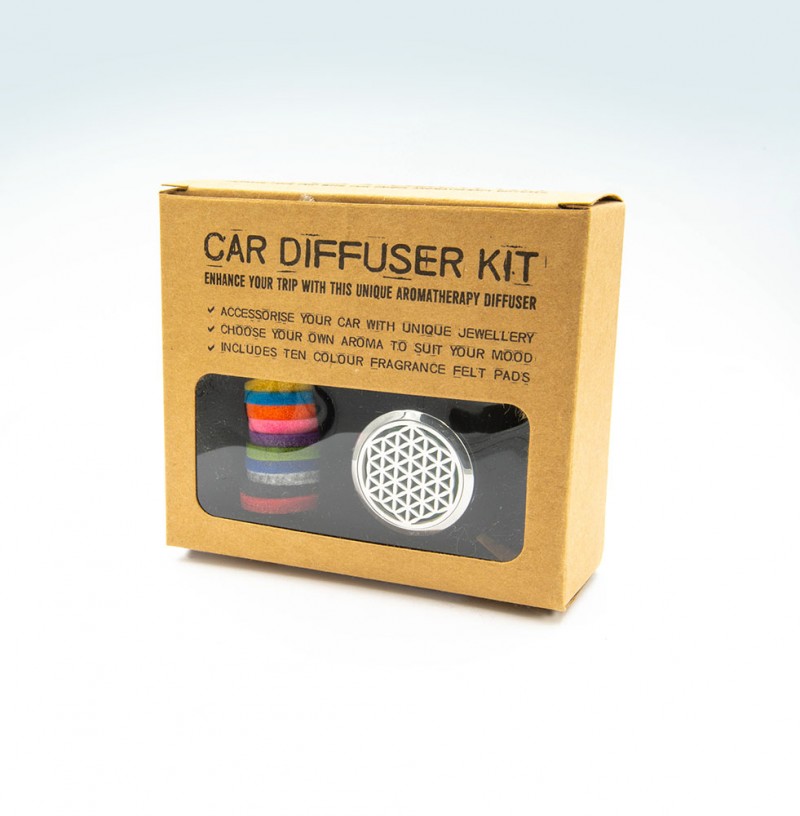 'Flower of Life' Stainless Steel Aromatherapy car Diffuser