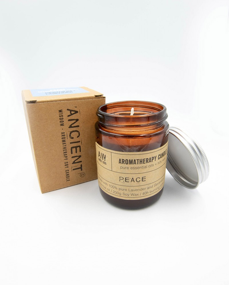 Soybean jar candles 'Peace' - Geranium + Lavender