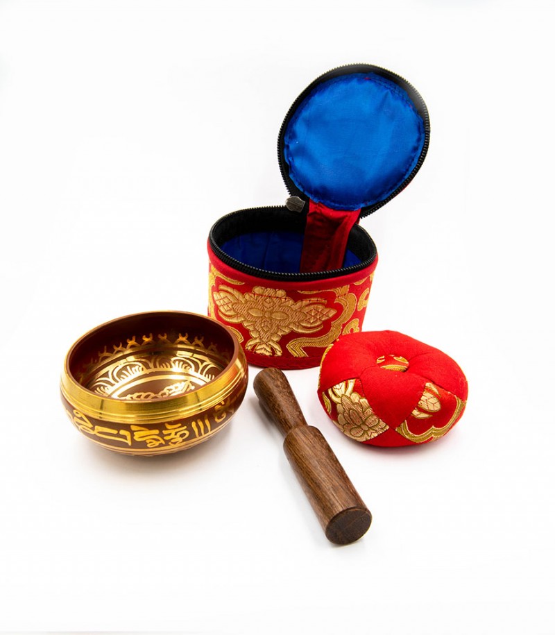 Red Mini Singing Bowl Gift Set