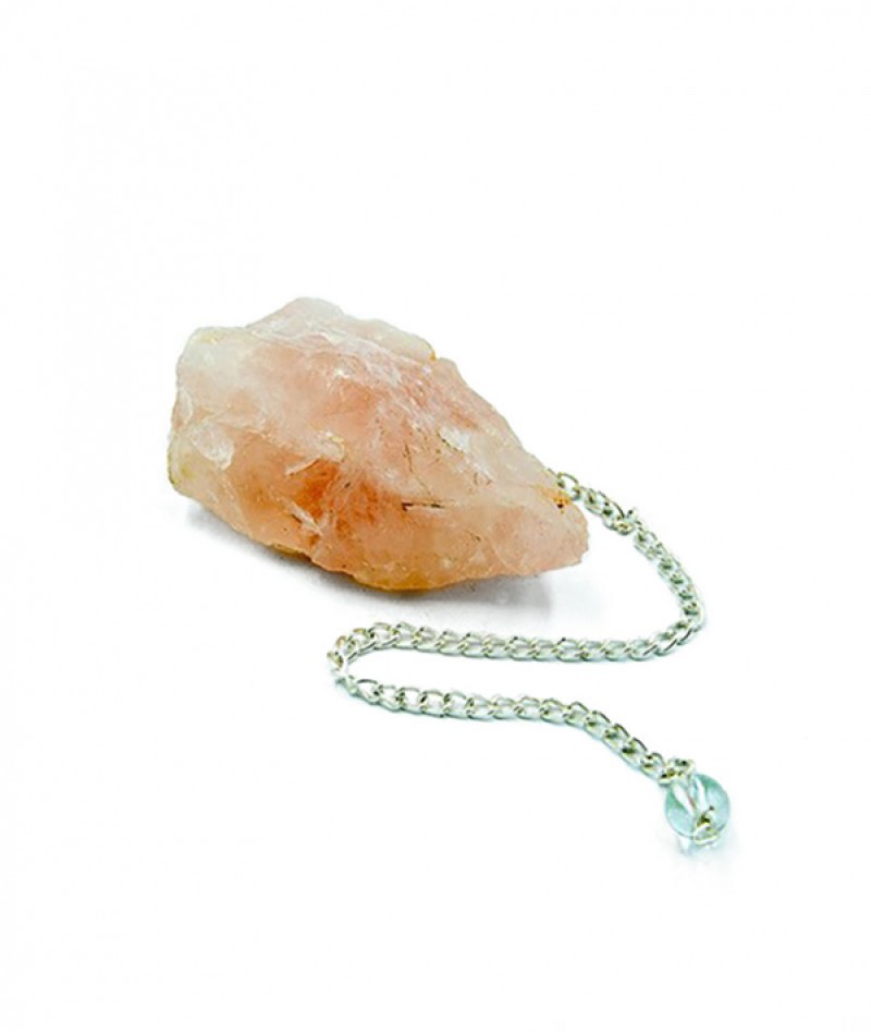 Rose Quartz pendulum rough stone