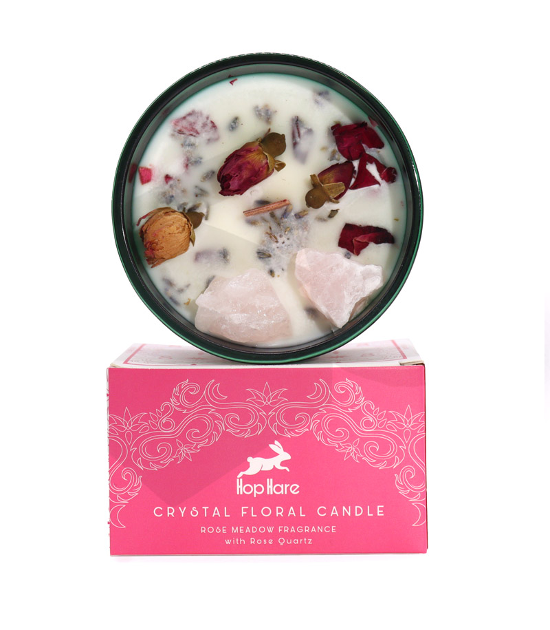 Hop Hare Crystal Magic Flower Soy Candle - The Lovers