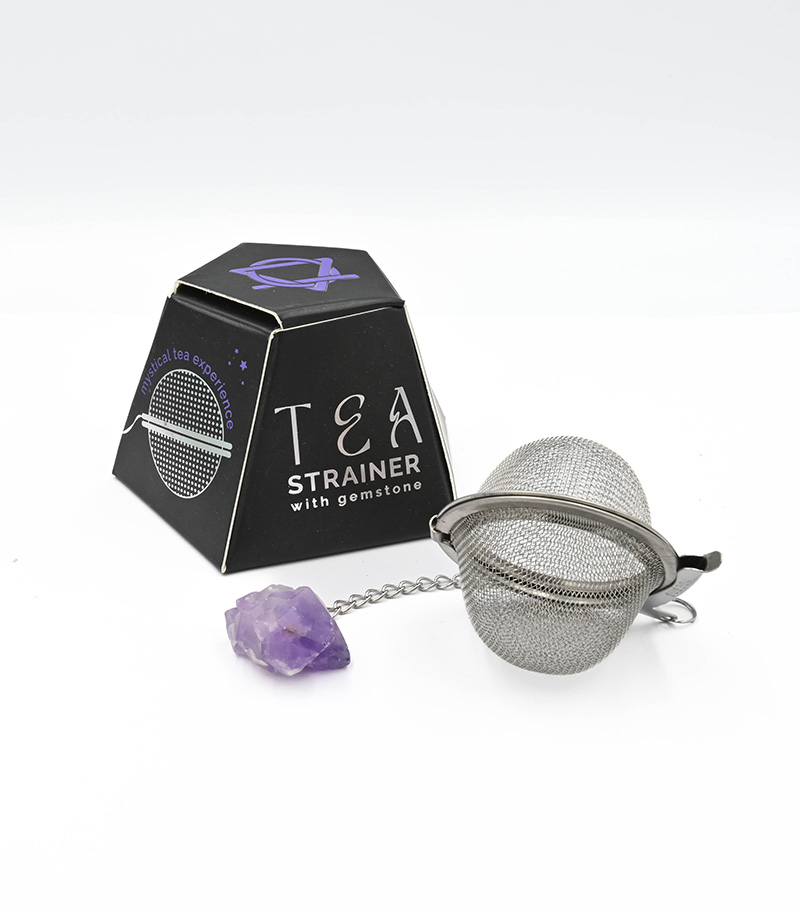 Raw Crystal Amethyst Tea Strainer - Serenity and Calm